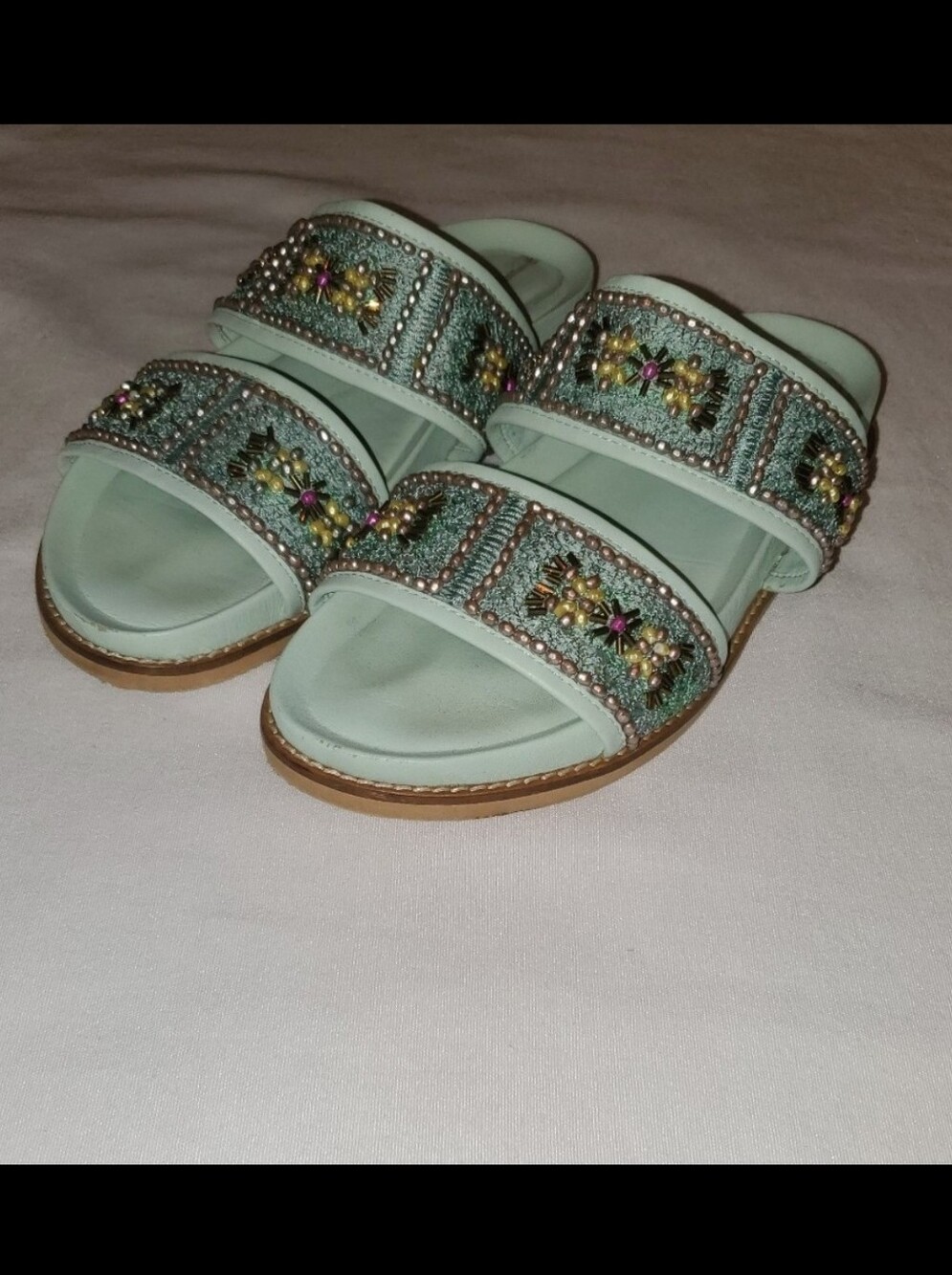 Sam Edelman Sandals Size 10 Leather Sandals Size 10 Sam Edelman Otto Sandal Mint - Picture 2 of 12